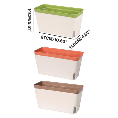 Self Watering Plant Pots 3 Pack Indoor | HomeAndLiving - 4