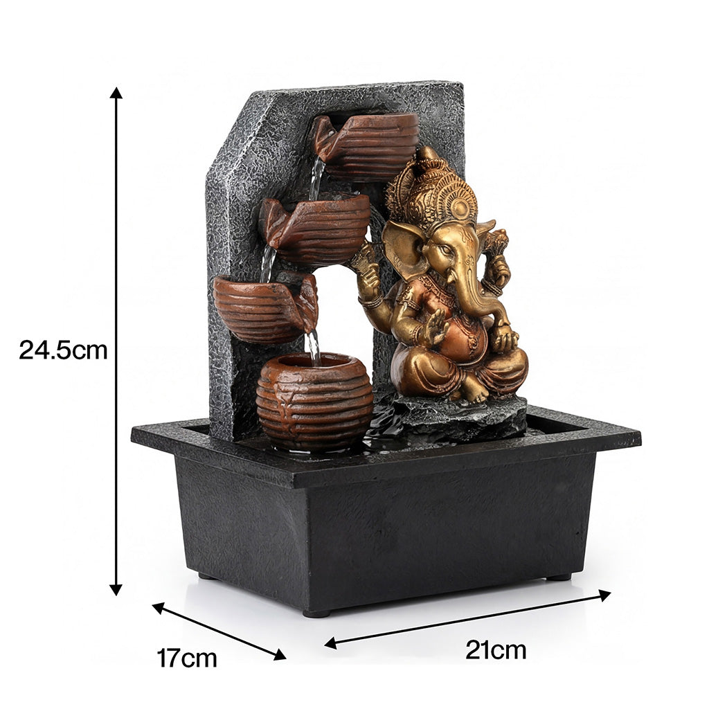 LED Tabletop Zen Water Fountain Desk Office | HomeAndLiving