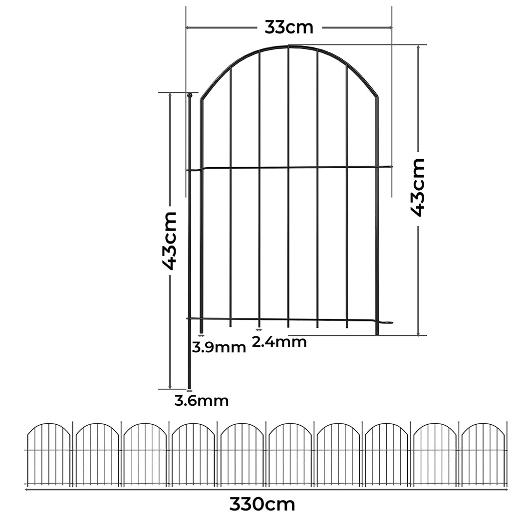 Garden Fence Border Rustproof Metal