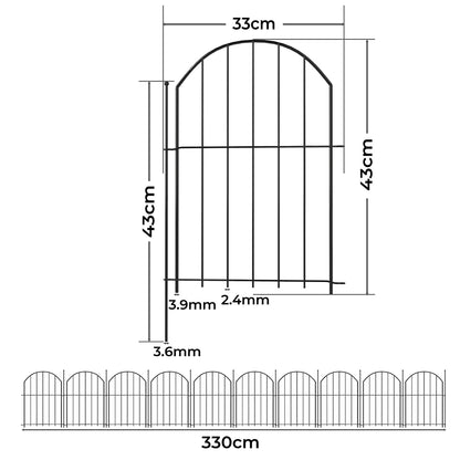 Garden Fence Border Rustproof Metal