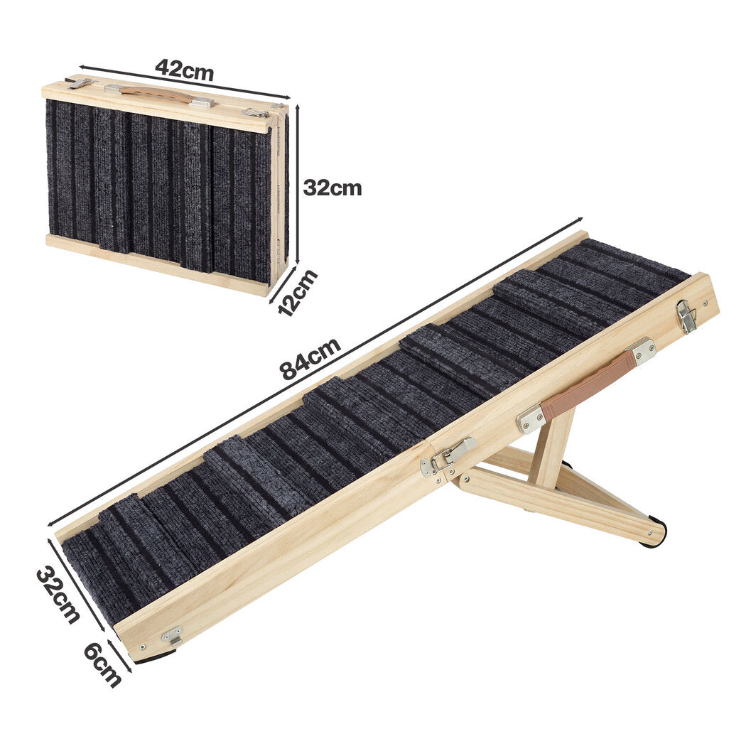 Dog Ramp Adjustable Non Slip 84x32x6cm