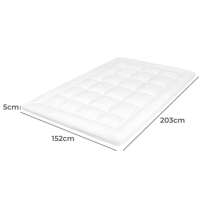 Contemporary Mattress Topper Pillowtop Cover Bed Protector Queen