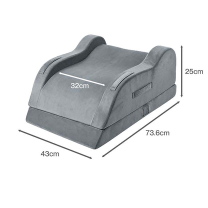 Leg Pillow Double Grey Memory Foam