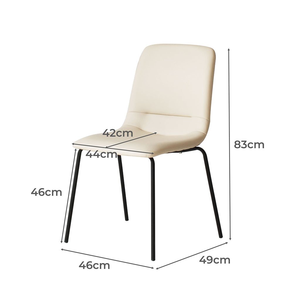 Premium Stackable Dining Chairs Kitchen Beige  Multipurpose Use