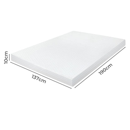 Memory Foam Mattress Topper 10cm Thick 190x137x10cm