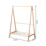 Clothes Rack Wooden Wardrobe Natural