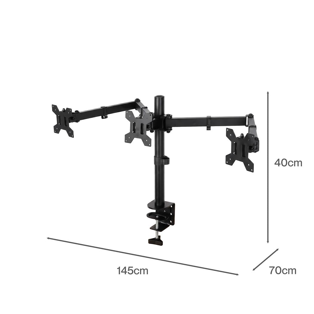 Triple Monitor Arm Stand Adjustable 75x75cm