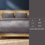 Quilt Cover Bedding set Flannel Double Silver