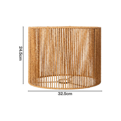 Boho Woven Lamp Shade Yellow 32.5x32.5x24.5cm
