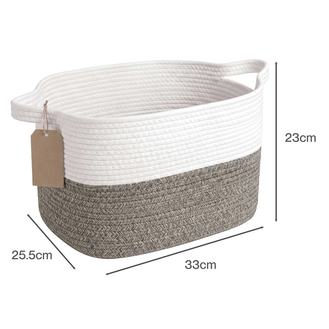 Foldable Storage Baskets Cotton 33x25.5x23cm