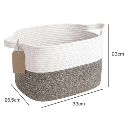 Foldable Storage Baskets Cotton 33x25.5x23cm