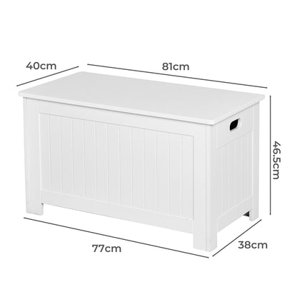 Kids Toy Box Storage Chest Cabinet White