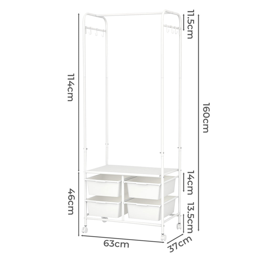 Clothes Rack Stand Heavy Duty 63x37x160cm