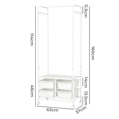 Clothes Rack Stand Heavy Duty 63x37x160cm