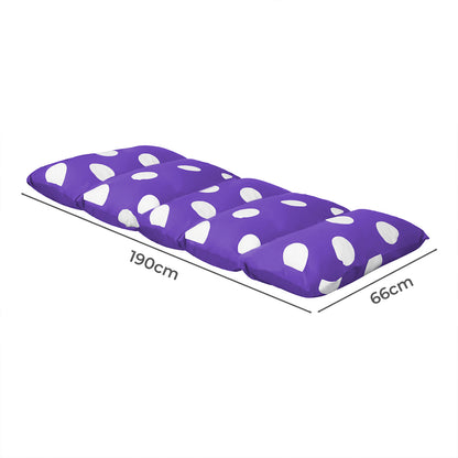 Versatile Foldable Mattress Kids Pillow Purple Medium  Space-Saving