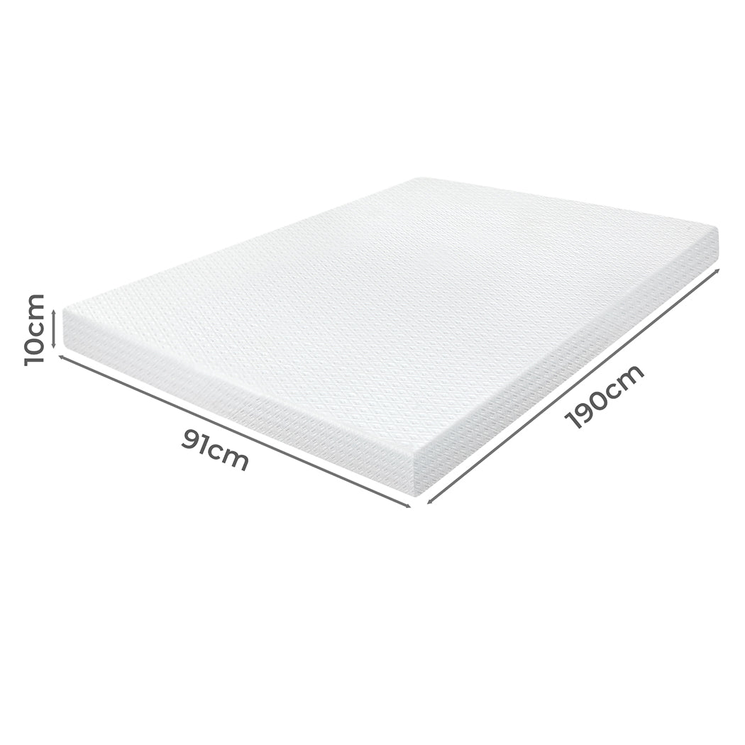 Memory Foam Mattress Topper 10cm Thick 190x91x10cm