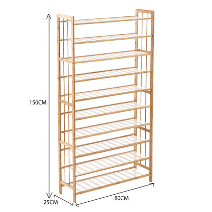 Bamboo Shoe Rack Storage Wooden