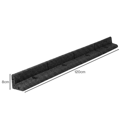 Garden Edging Border Flexible Grey 120x8cm