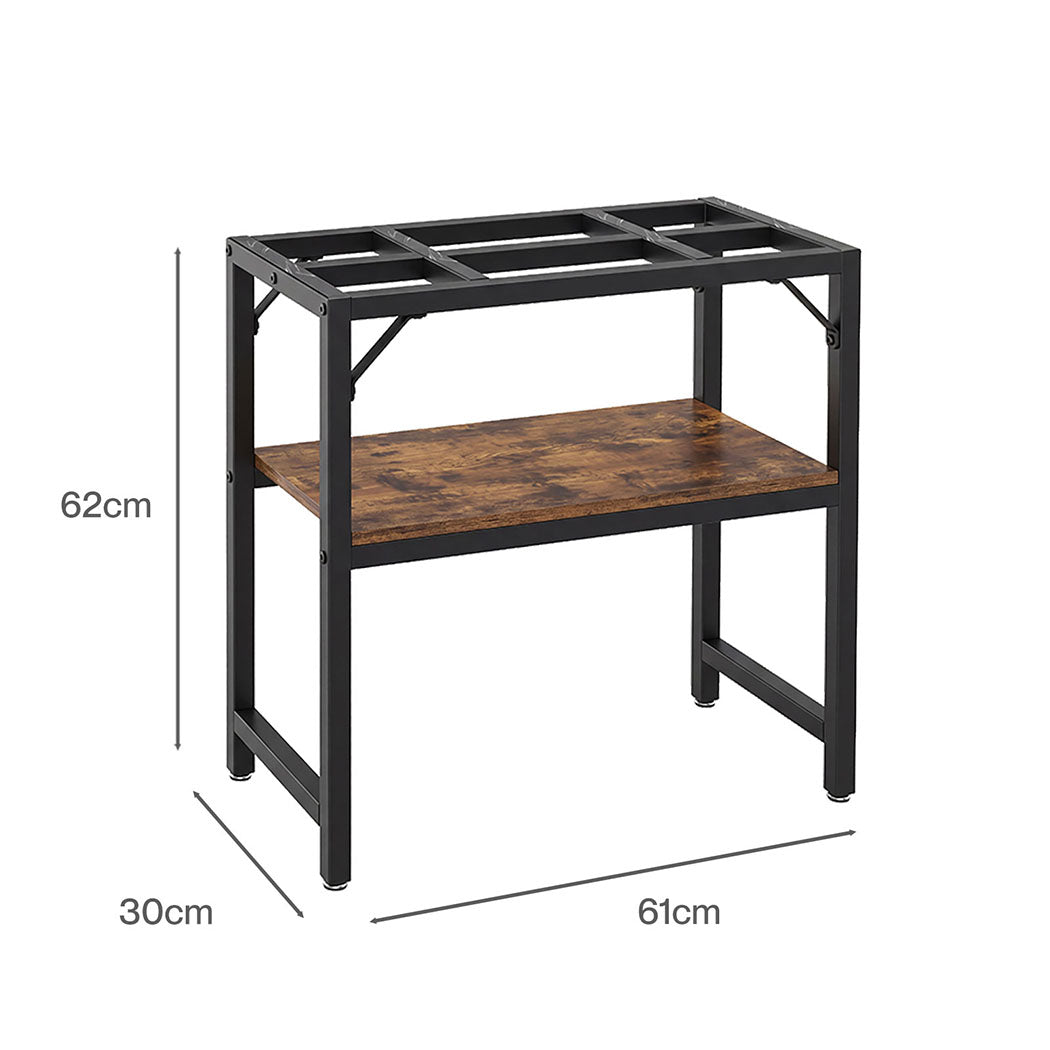 Fish Tank Stand Metal Black 61x30x62cm
