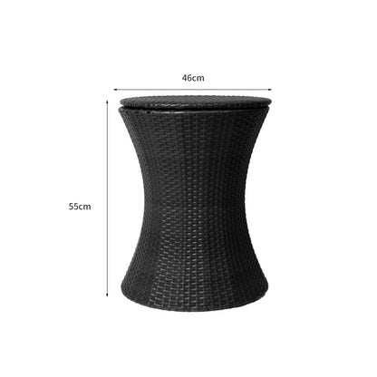 Cooler Ice Bucket Table Bar Outdoor Black