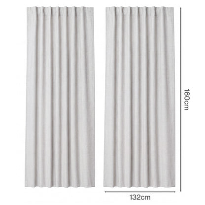 Marlow 2 Panels Blackout Curtains Thermal Linen Look Curtain Draperies Window