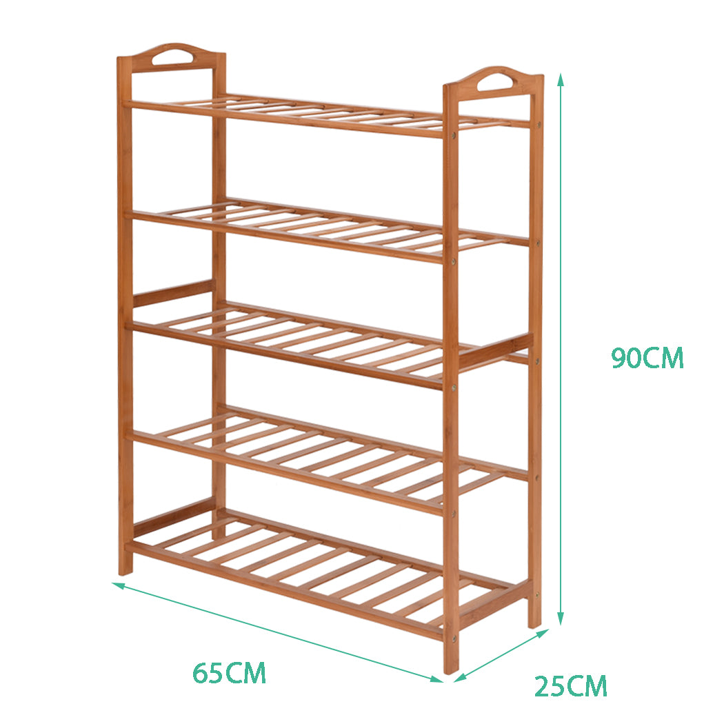 5 Tiers Bamboo Shoe Rack Storage