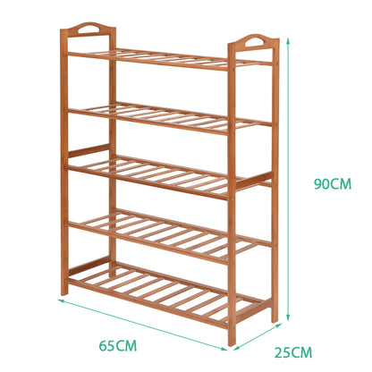 5 Tiers Bamboo Shoe Rack Storage