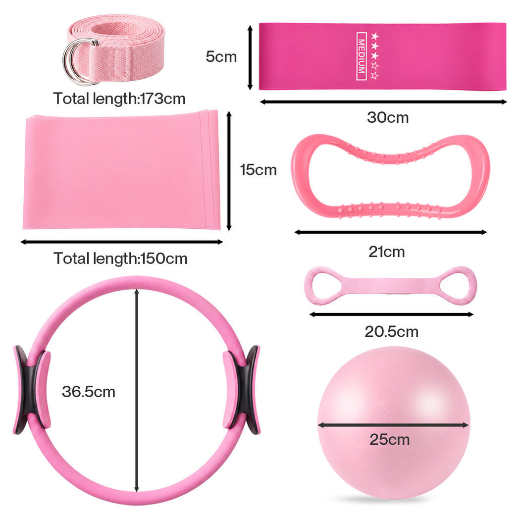 Pilates Kit 13 Piece Set Pink 45x43cm