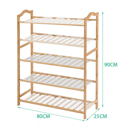 Modern Bamboo Shoe Rack Storage Wooden