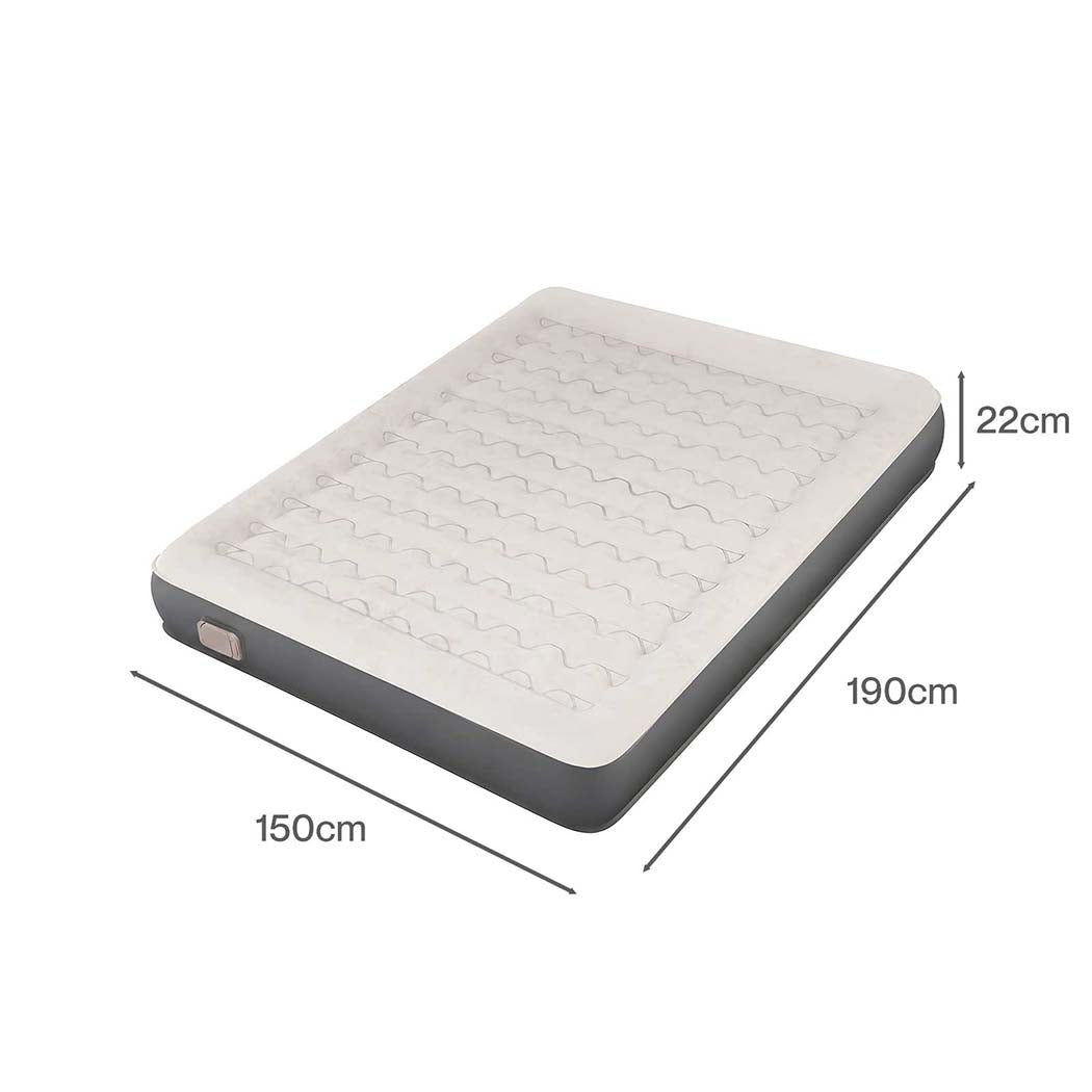 Inflatable Mattress Tpu Air Bed Grey 190x150x22cm