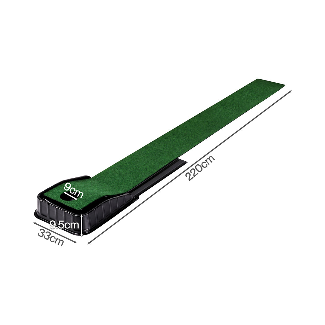 Golf Putting Mat Auto Return Green 220x33cm