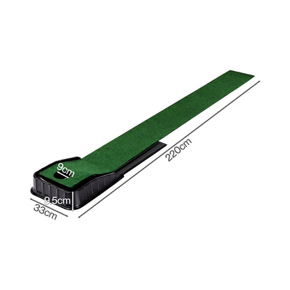 Golf Putting Mat Auto Return Green 220x33cm