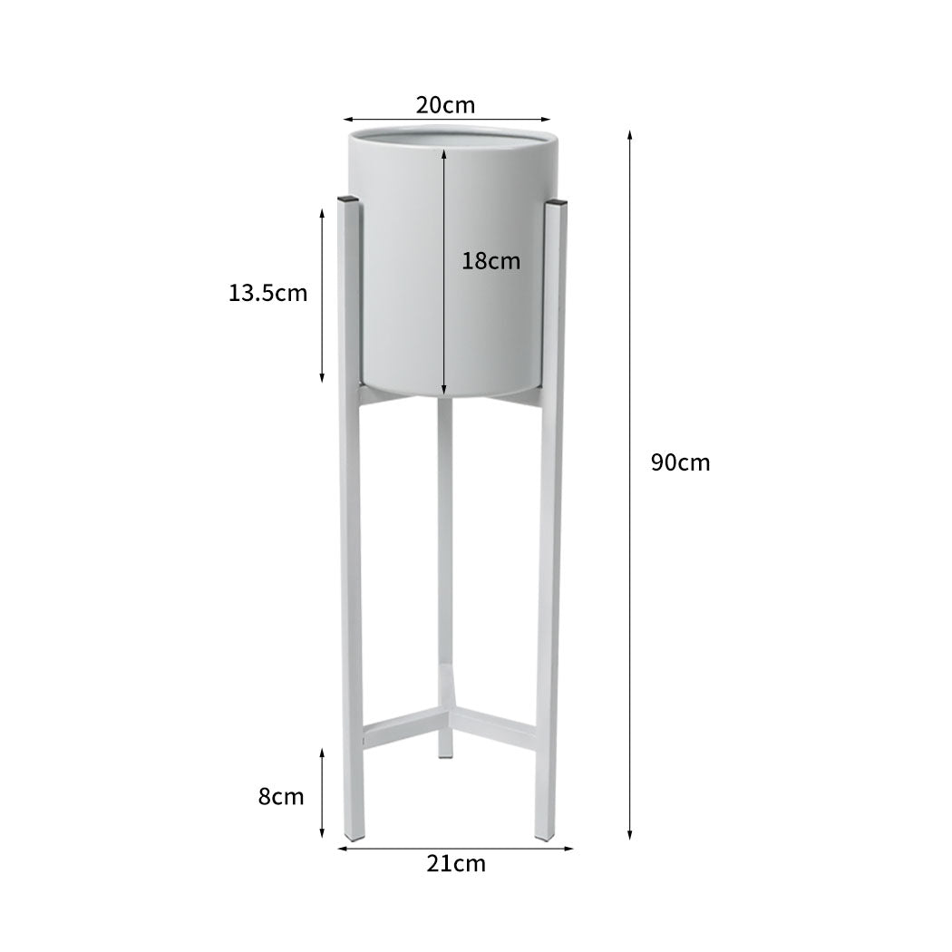 Plant Stand Garden Planter Metal White Large