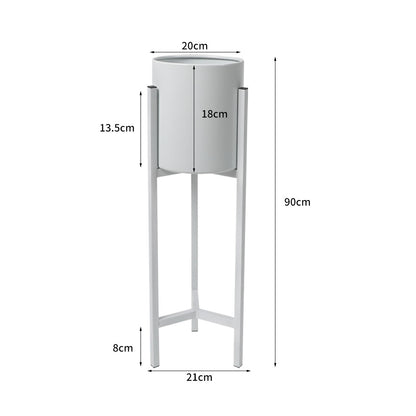 Plant Stand Garden Planter Metal White Large