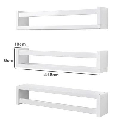 Kids Floating Wall Shelves Pine Wood 3 Pack | HomeAndLiving - 4