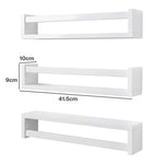 Kids Floating Wall Shelves Pine Wood 3 Pack | HomeAndLiving