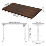 Compact Motorised Standing Desk Adjustable 140cm Walnut 1000x 1MM