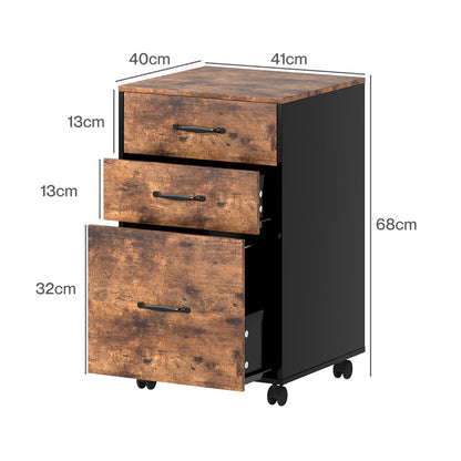 Mobile Filing Cabinet Storage 41x40x68cm