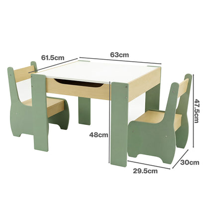 Kids Table And Chairs Set 3in1 63x61.5x48cm