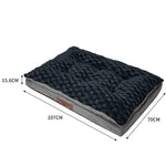 Dog Calming Bed Sleeping Kennel Soft Plush Comfy Memory Foam Mattress Dark Grey