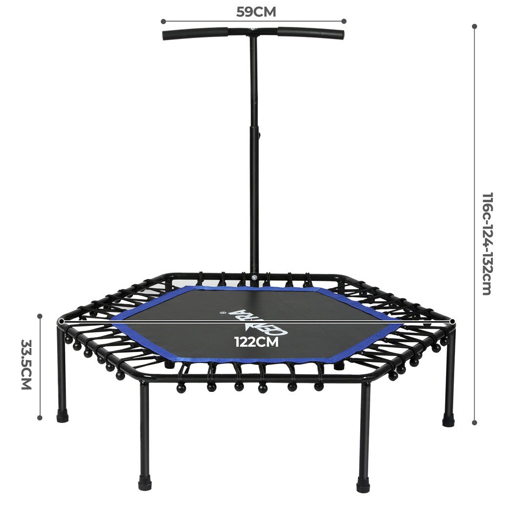 Mini Trampoline Rebounder Black 122x122x132cm