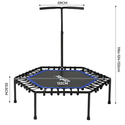 Mini Trampoline Rebounder Black 122x122x132cm