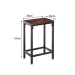 2x Industrial Bar Stools Wooden