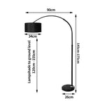 Modern LED Floor Lamp Reading Black