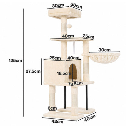 Cat Tree Multi-Level Bed 42x40cm