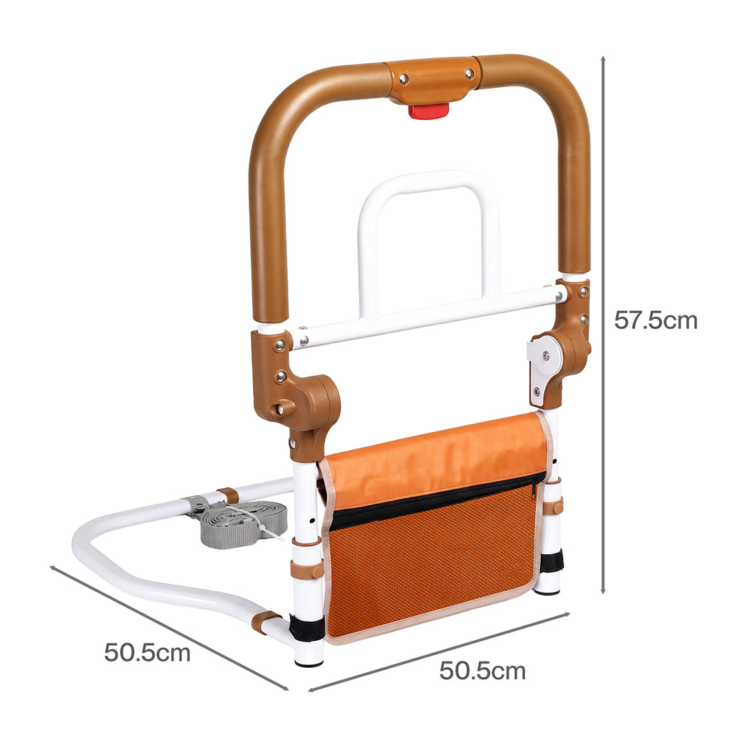 Foldable Bed Rail Adjustable Height 50.5x50.5x57.5cm