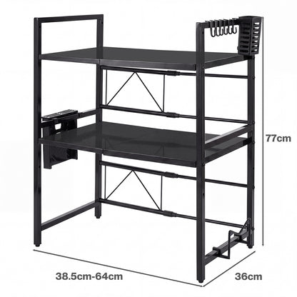 3 Tier Microwave Shelf Adjustable Kitchen Rack | HomeAndLivi - 4