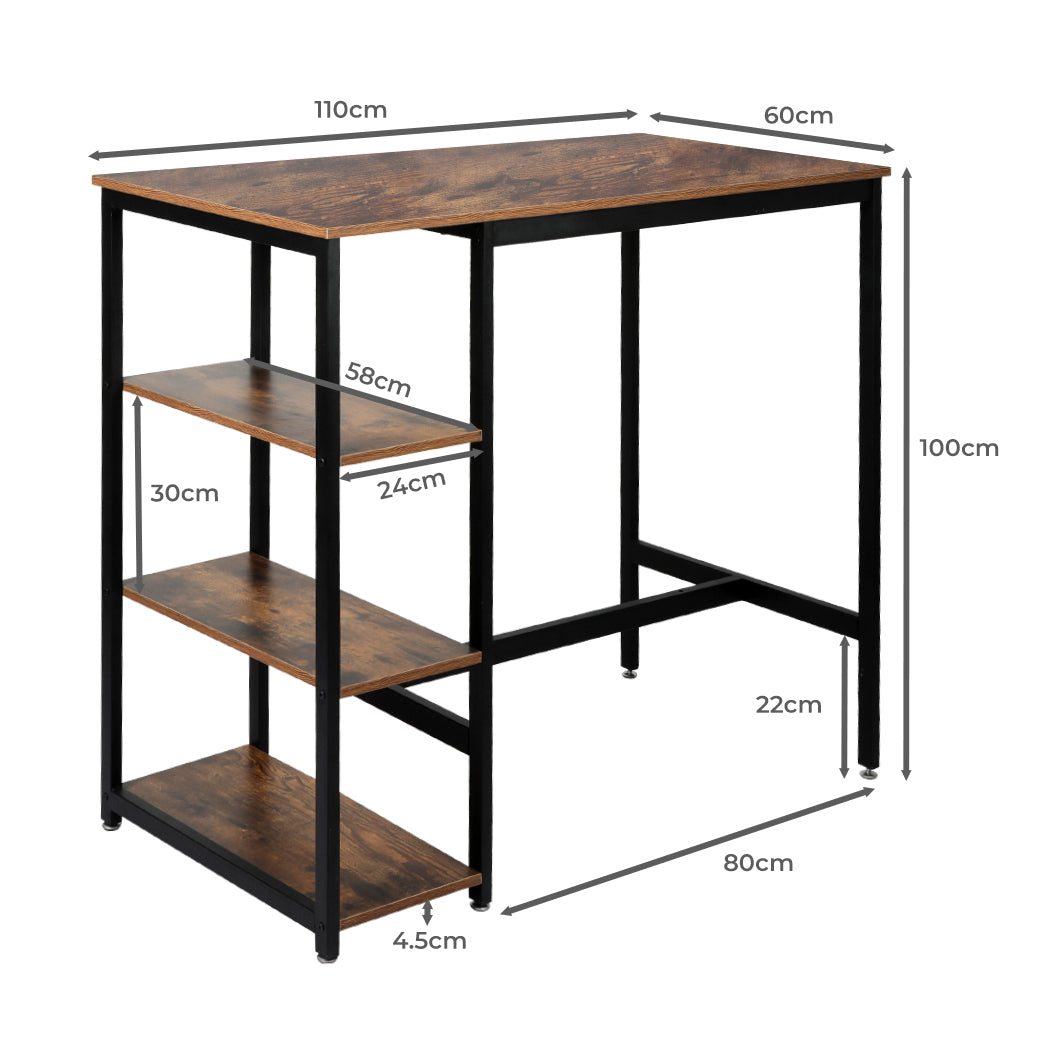 Modern High Bar Table Pub Industrial  High Back Support Classic