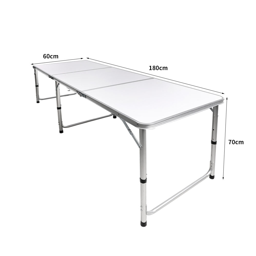 Folding Camping Table Aluminium - Silver