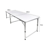 Folding Camping Table Aluminium - Silver